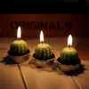 家の装飾の緑の植物の蝋燭の装飾品シミュレーション香りの蝋燭の工芸品創造的なサボテンかわいい鉢植えの植物の蝋燭の結婚式の装飾