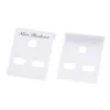 Wholesale-3000pcs / lot moda blanco negro pendientes de la joyería tarjetas de presentación de plástico etiquetas 4 * 3 cm etiquetas colgantes puede personalizar tamaño