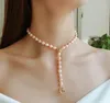 オリジナルエキゾチックナチュラルパールネックレスアートレトロなファッション通勤者J Street Fashion Collarboneチェーンギフト