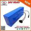 Competitive Price Batterie Velo Electrique 24v 60Ah Lithium Li Ion Battery Pack for 700W Motor in 30A BMS with 2A Charger