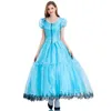 ハロウィーンのロールプレイアリス - ワンダーランドブルーペンスカートプリンセスドレス美しいフェアリーテールプリンセスドレス