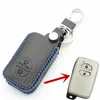 Flybetter Echt leer 2 Button Smart Key Case Cover voor Toyota Camry / Crown / Highlander / Prado / Land Cruiser Auto Styling L2106