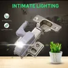 Goodland LED Night Light Automatic Sensor Light Wardrobe Cabinet Inner Hinge Lamp With Battery For Cupboard Closet Kitchen