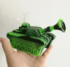 Creative Design Mini Tanks Стиль Силиконовые Курительные трубы с Стеклянной Чаша Несбойная Водяная труба Bong Для Воско-восковой Масля Сухой Трава Бесплатная Доставка