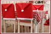 50 stks kerstman hoed vorm kerststoel cover kerststoelen decoratie benodigdheden voor festival party home decoratie dhl gratis verzending