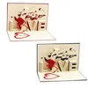 Wholesale- 3D Up Cards Cupid Heart Happy Valentine Anniversary Birthday Christmas Postcard