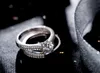 Choucong كلاسيكي حقيقي حجر الماس 925 فضة المرأة خطوبة زفاف باند الطوق مجموعة Sz 5-11 هدية
