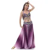 Performance Women Dancewear Professional 2pcs-3pcs Outfit Bra Belt Skirt Long Oriental Beaded Belly Dance Costume