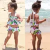 Tout nouveau nouveau-né enfant en bas âge enfant enfant bébé fille flamant rose maillots de bain maillot de bain Bikini 2 pièces ensemble maillot de bain Costume 1-6T