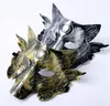 Decorazioni di Halloween Retro Party Wolf Mask Horror divertenti Maschere mascherate full facemask Forniture per feste Oro Argento Opzionale 20 pezzi WLL802
