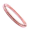 Vente en gros conception simple 10pc / set femmes argent hemaite 6MM Disc Beads Bracelet pour relation