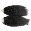 Grov Yaki Micro Loop Human Hair Extensions 200g Brasiliansk Kinky Straight Virgin Hair Yaki Micro Loop Nano Ring Hair Extensions