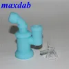 Tubi d'acqua bong di piattaforma di silicone con tubi mini tubo di olio di cera per olio di cera giaccino piccolo cabmante