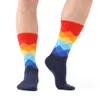 SANZETTI 12 Çift / grup Komik Rahat Chaussette Homme Ekip Elmas Argyle Renkli erkek Elbise Çorap Penye Pamuklu Mutlu Çorap2780