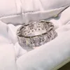 Victoria Wieck Funkelnder süßer Unendlichkeits-Luxusschmuck, 925er Sterlingsilber, T-Prinzessin-Schliff, 5A, kubischer Zirkonia, CZ, Hochzeit, Damen-Band-Ring, Geschenk