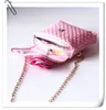 Kids Purses Baby Girls Pu Leather Plaid Bags Princess Camellia Floral Sequins Hangbag Fashion Korean Children Mini Candies Chain Bag 5Colors