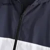 Sweatyrocks Cut and Sea Hoodie Windbreaker Jacket 2018 Nieuwe Mode Lente Colorblock Rits Vrouw Top Multicolor Pocket Jacket