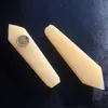 Amazing Yellow Jade Quartz Crystal Wand Stick Pipe Hand Made Single Terminated Gemstone Crystal Pencil Point Smoking Pipe for Tobacco