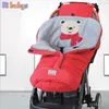 Väskor Vinter sovsäck baby sovsäckar för barnvagn med fotmuff spädbarn tecknad björn väska barn bomullsbarn sovsäckar