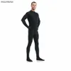 Velotend Sıcak Tulum Leotard Kostüm Sıkı Tam Vücut Ayaklı Cilt Takım Mens Unitard Likra Bodysuit Zentai Catsuit Kapüşonsuz