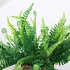 Konstgjorda växter Persiska lämnar Green Fern Leaf Artificial Greenery Plants Tree Branch Home Wedding Decoration Tropical Leaves GR8251617