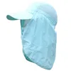 Visiera con protezione UV Berretto da pesca Cappello da sole traspirante Collo rimovibile Cappello da campeggio parasole per donna e uomo9773860