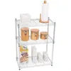 3-lager krompläterad järnhylla 350 600 850 Chrome Home Storage Organization Storage Holders Racks Hushållsorganisation