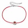 9 cores pulseira de corda vermelha redonda 6mm zircão cúbico charme pulseiras de amizade pulseiras para mulheres festa de casamento jóias gift243u
