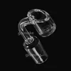 100% Real Quartz Banger 4mm Thick 90&45 Degrees oil rig dab rigs Domeless club nail 14mm 18mm male female Bangers heady bong dabber Crystal