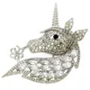 Cute freshwater pearl unicorn brooch Luxury personality diamond brooch female accessory silk scarf buckle birthday gift