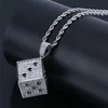 Mes Hip Hop Halsketten Jewlery Hochwertige Gold CZ Würfel Anhänger Halskette für Männer Frauen Hip Hop Schmuck Schönes Geschenk259s