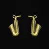 45 pz Charms in lega di zinco bronzo antico placcato corno sassofono Charms per creazione di gioielli pendenti fatti a mano fai da te 26 * 21mm