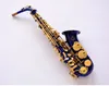 Nuovo Suzuki SR-475 F Sassofono Contralto Eb Tune Ottone Sassofono E Flat Sax Superficie blu unica Lacca dorata Chiave Sax Strumento musicale con custodia