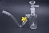 1pcs Catcher di cenere di vetro 14mm Mini Bong di vetro Ash Catchers Pyrex trasparente Bubbler Ashcatcher con adattatore j-hook e ciotola di tabacco e clip