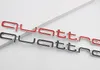 Quattro Logo Emblema Distintivo 42x3cm Auto 3D Stick ABS Quattro Adesivi griglia anteriore Rivestimento inferiore per A4 A5 A6 A7 RS5 RS6 RS7 RS Q32089429