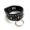 Låsbar PU Leather Dog Collar Bondage Slave Restraint Belt i vuxna spel för par Fetish Sex Products Leksaker för kvinnor och män - HS12