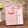 Розовый единорог фламинго кактус ноутбук Box Set дневник с гелевая ручка канцелярские школьные принадлежности подарок для девочек дети студенты WJ016