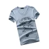 T1287-A1067 Günstiger Großhandel 2018 Sommer Neue Männer V-Ausschnitt Drucken Kurzarm T-Shirt Chinese Drache
