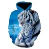 2018 Herfst Winter 3D Animal Print Hoodies Sweatshirts Mode Pullover Hooded Sweatshirt voor Mannen Plus Size S-6XL