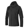 Man fleece taktisk softshelljacka utomhus termisk sport vandring polär huva kappa ytterkläder armé kläder utomhus trasa