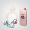 Ny universell mobiltelefonhållare fem färger diamantmetall mini modellfäste för iPhone sumsung all handenhet