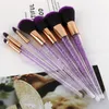 7st / set Rhinestone Glitter Crystal Makeup Brushes Set Diamond Pro Highlighter Penslar Blusher Brush Make Up Mermaid Makeup Brush