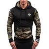 Sudadera con capucha de camuflaje para hombre, jersey de retales, sudaderas con capucha de algodón para hombre, sudadera empalmada, Sudadera con capucha de manga larga con bolsillos, jerséis YZ