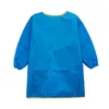 Kinderen Schorten Bib Jurk Kleding Baby Waterdichte Lange Mouw Kinderen Kinderen Eten Maaltijd Schilderen Burp Doeken 7 Color WX9-773