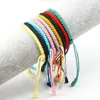 Mode zomer sandbeach sieraden groothandel 10 stks / partij topkwaliteit enkele kleur touw boeddhistische handgemaakte lucky knopen yoga armband leuk cadeau