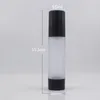 50ML bereifte nachfüllbare kosmetische Airless-Flaschen-Plastikbehandlungs-Pumpen-Lotions-Behälter mit Schwarzem F1526