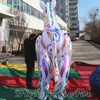 Parade Performance Animal Uppblåsbara målade häst Anpassad färgad häst med tryckning för annonsering