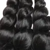 12a Loose Wave Raw Human Hair 3 Bunds med naturlig färg Toppkvalitet Brasilianska peruanska malaysiska indiska hår 1230 tum5708689