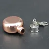 304 Rostfritt stål 1oz Mini Small Round Hip Flask Portable Metal Wine Pot Liten Höftkolv med Keychain 28ml