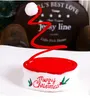 Gorros de primavera en espiral de Navidad para niños y adultos, sombrero rojo de Navidad con felpa blanca, Feliz Navidad para decoración de Año Nuevo